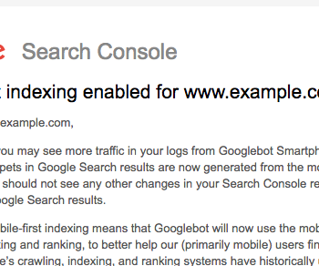Google Begins to Roll Out Mobile First Indexing