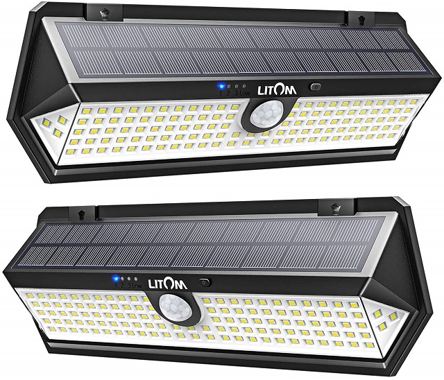 litom solar powered motion security light